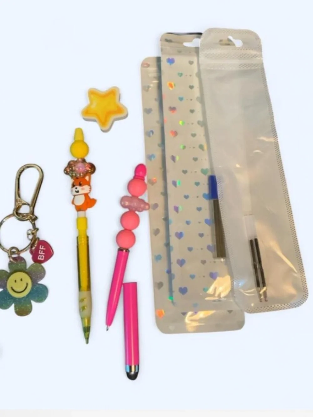 NEW📚Handcrafted Beaded Stylus Pen & Pencil Stationery Set OS